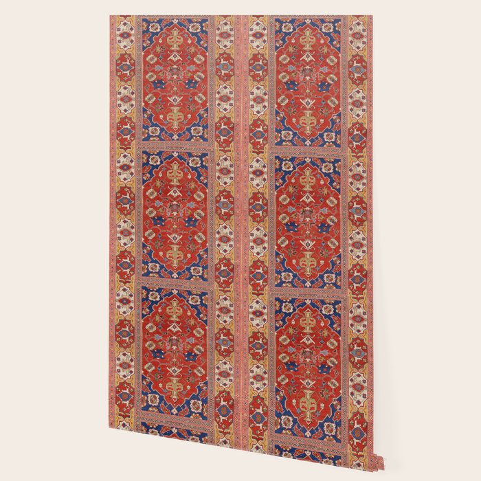 Antique Turkish Warm Brick Red Anatolian Oushak  Wallpaper Gallery Image 2
