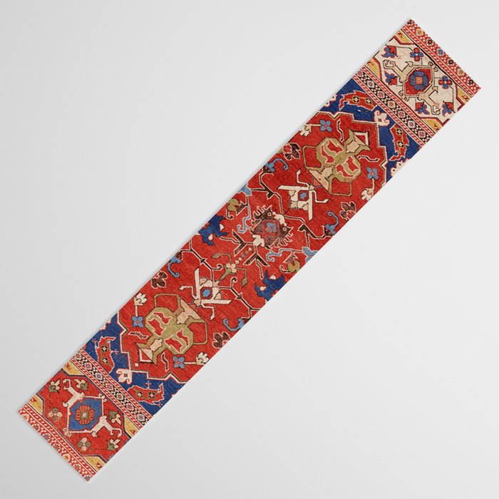 Antique Turkish Warm Brick Red Anatolian Oushak  Table Runner Gallery Image 3