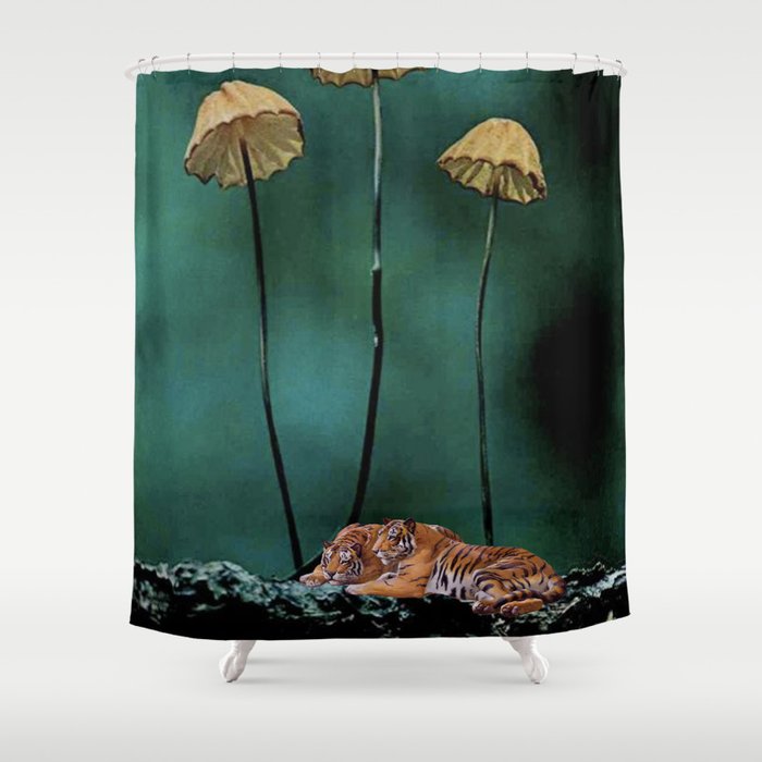 Resting Tigers Shower Curtain Gallery Image 1