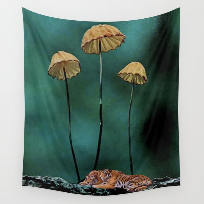 Resting Tigers Wall Tapestry Gallery Image 4