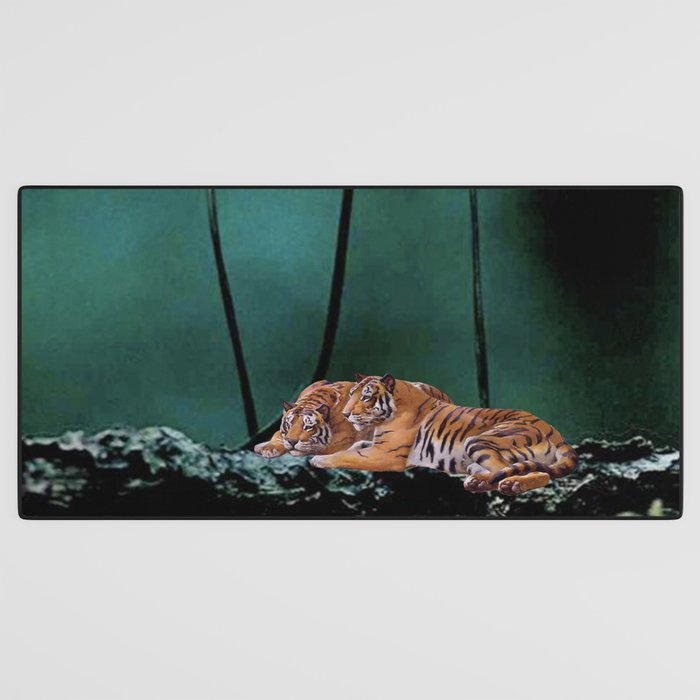 Resting Tigers Desk Mat Gallery Image 3