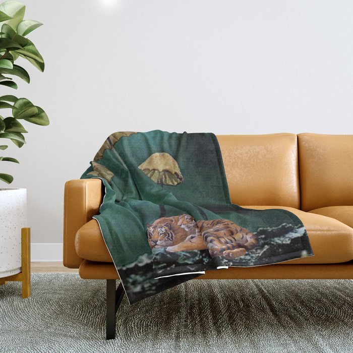 Resting Tigers Throw Blanket Gallery Image 1