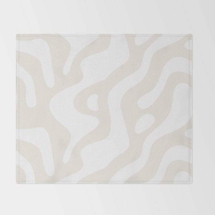Abstract organic shape art pattern Throw Blanket Gallery Image 2