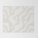 Abstract organic shape art pattern Throw Blanket Gallery Image 2