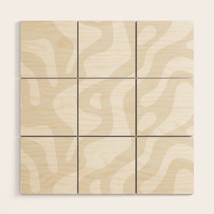 Abstract Organic Shape Art Pattern Wood Wall Art
