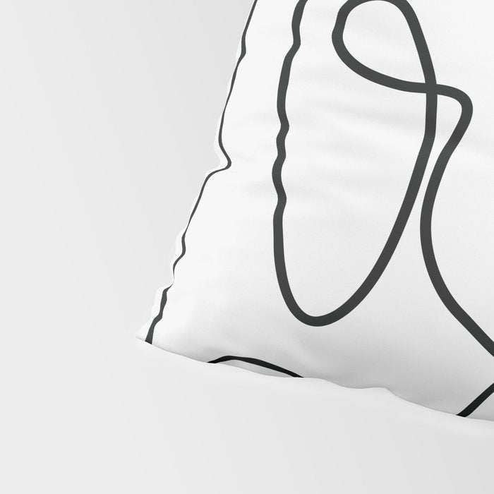 One Line Portrait 1 Pillow Sham Gallery Image 4