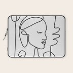 One Line Portrait 1 Laptop Sleeve Gallery Image 1