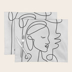 One Line Portrait 1 Placemat Gallery Image 1