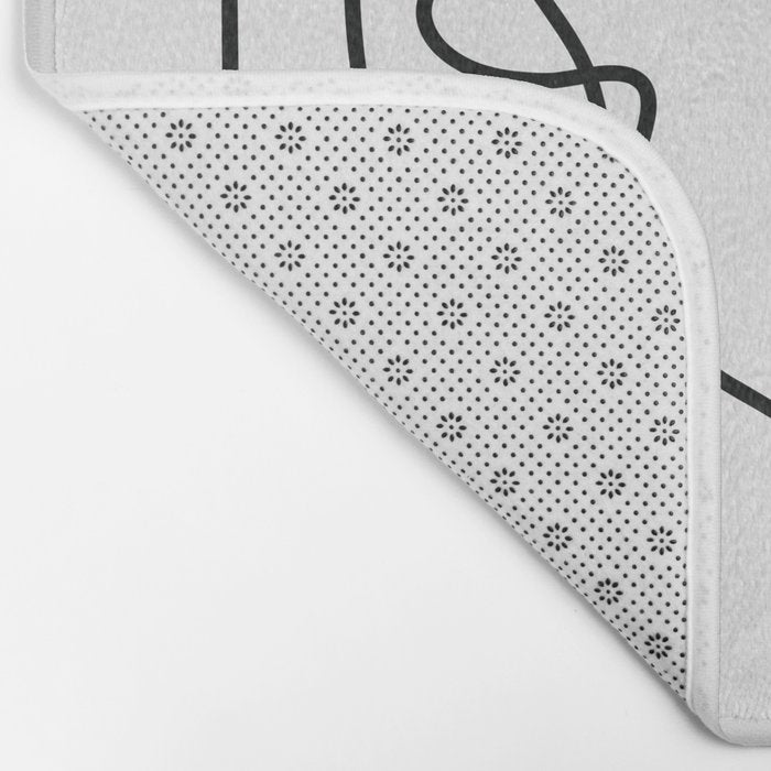 One Line Portrait 1 Bath Mat Gallery Image 2