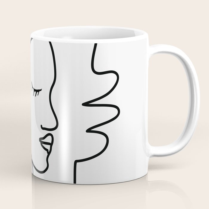 One Line Portrait 1 Coffee Mug Gallery Image 1