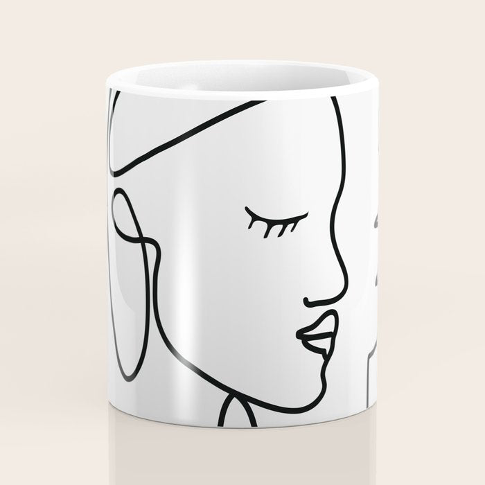 One Line Portrait 1 Coffee Mug Gallery Image 4