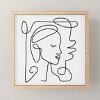 One Line Portrait 1 Mini Art Print Gallery Image 1