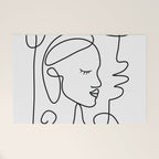 One Line Portrait 1 Welcome Mat Gallery Image 1