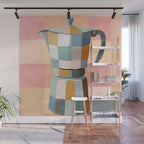 Patchwork Moka Pot Wall Mural Gallery Image 1
