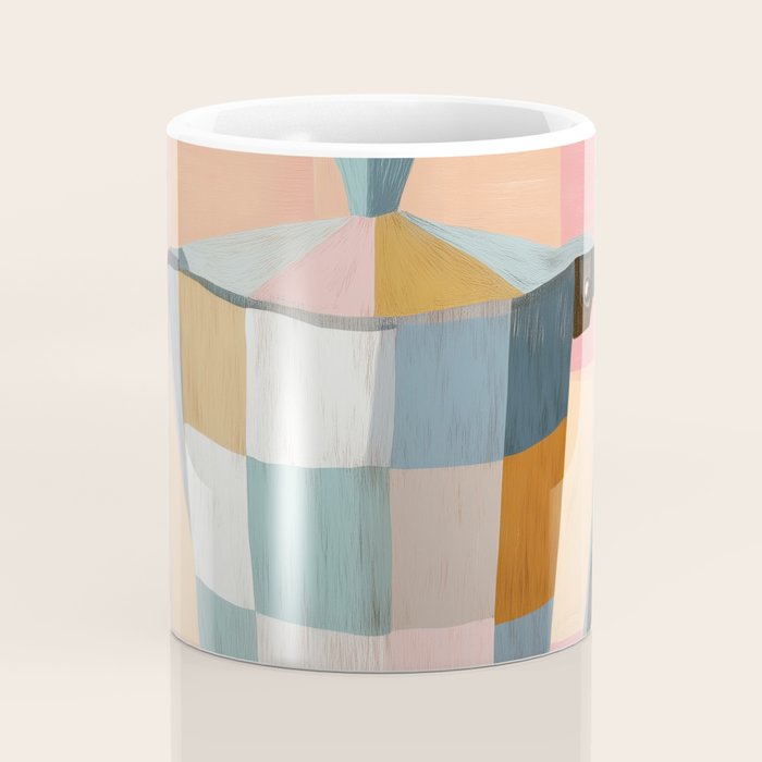 Patchwork Moka Pot Coffee Mug Gallery Image 4