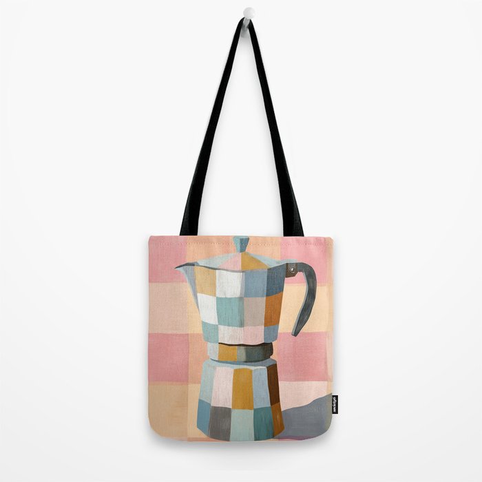 Patchwork Moka Pot Tote Bag Gallery Image 2