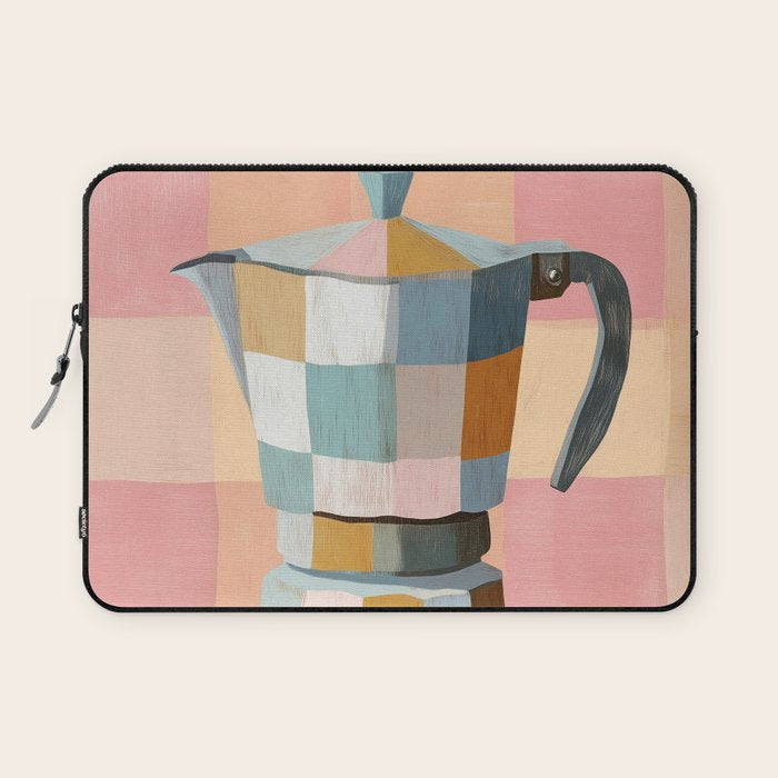 Patchwork Moka Pot Laptop Sleeve Gallery Image 1