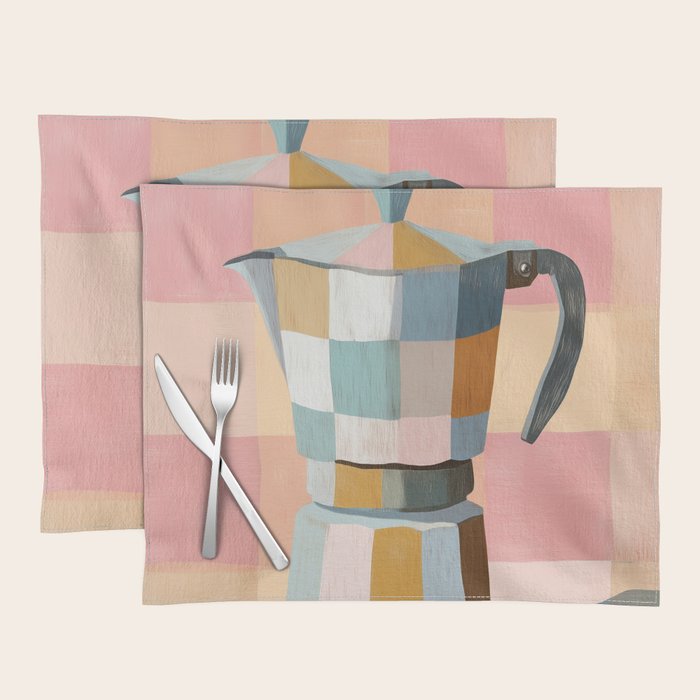 Patchwork Moka Pot Placemat Gallery Image 1