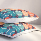 Retro Tennis 70s Rainbow Pillow Sham Gallery Image 3