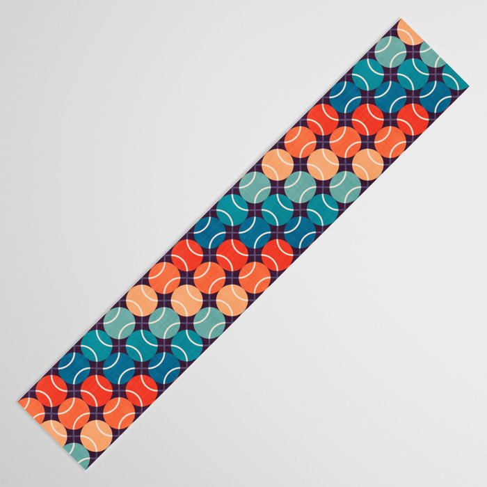 Retro Tennis 70s Rainbow Table Runner Gallery Image 3