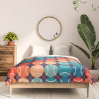 Retro Tennis 70s Rainbow Comforter Gallery Image 3