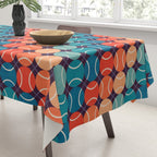 Retro Tennis 70s Rainbow Tablecloth Gallery Image 3