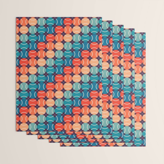 Retro Tennis 70s Rainbow Wrapping Paper Gallery Image 3
