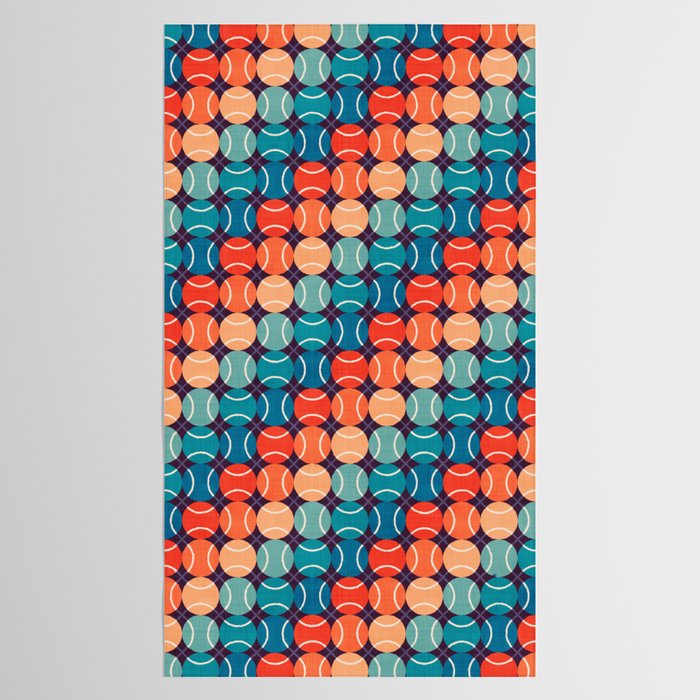 Retro Tennis 70s Rainbow Tablecloth Gallery Image 2