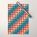 Retro Tennis 70s Rainbow Wrapping Paper Gallery Image 1