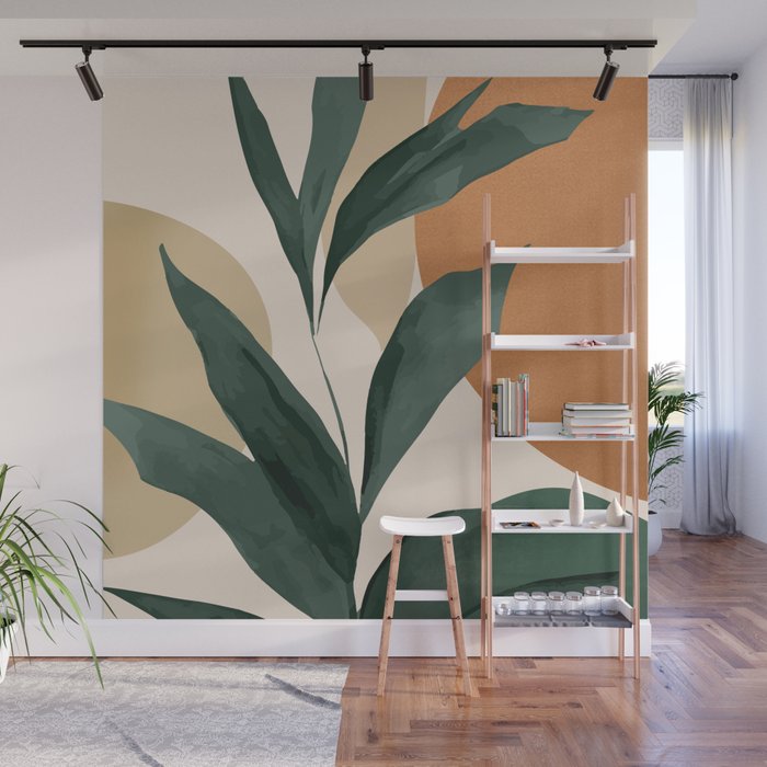 Abstract Art Tropical Leaves 147 Wall Mural Gallery Image 1