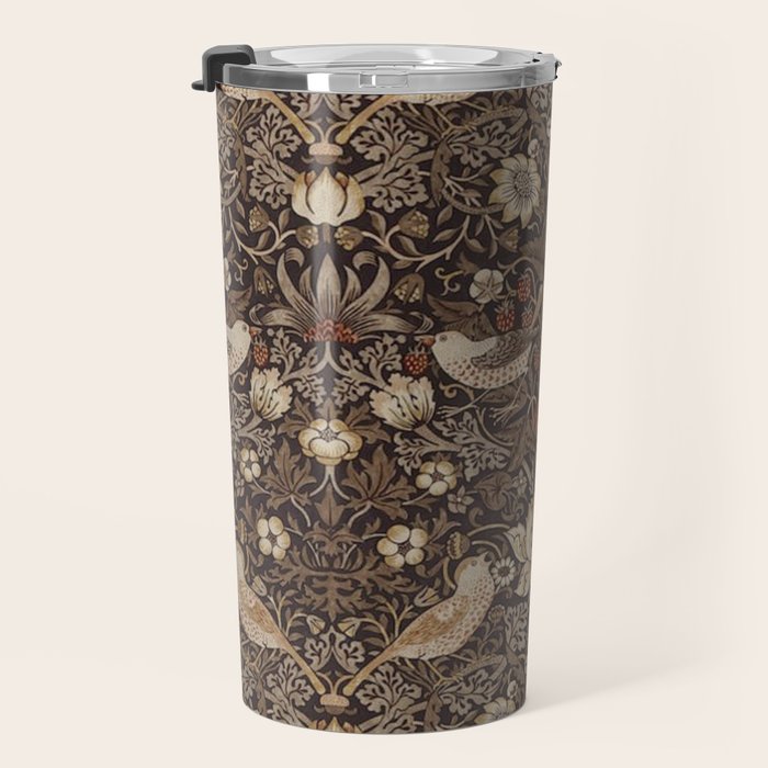 William Morris strawberry thief design Travel Mug Gallery Image 3