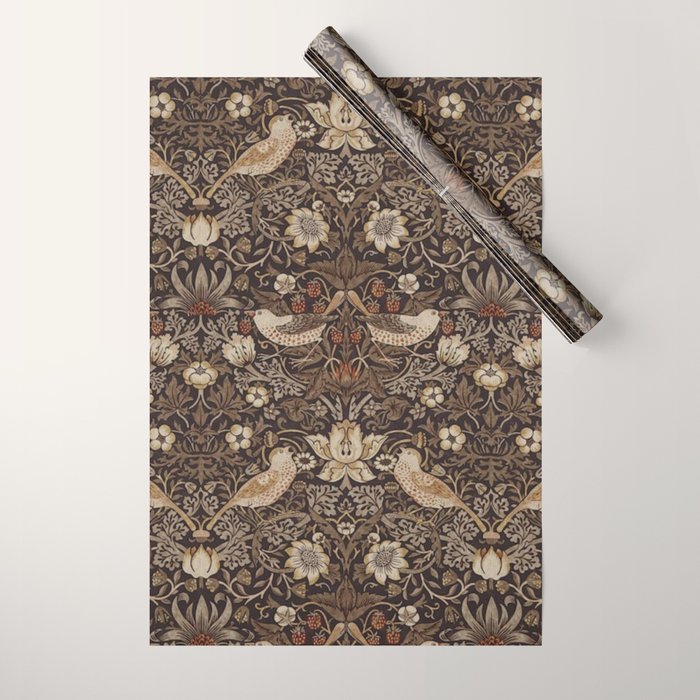William Morris strawberry thief design Wrapping Paper Gallery Image 1