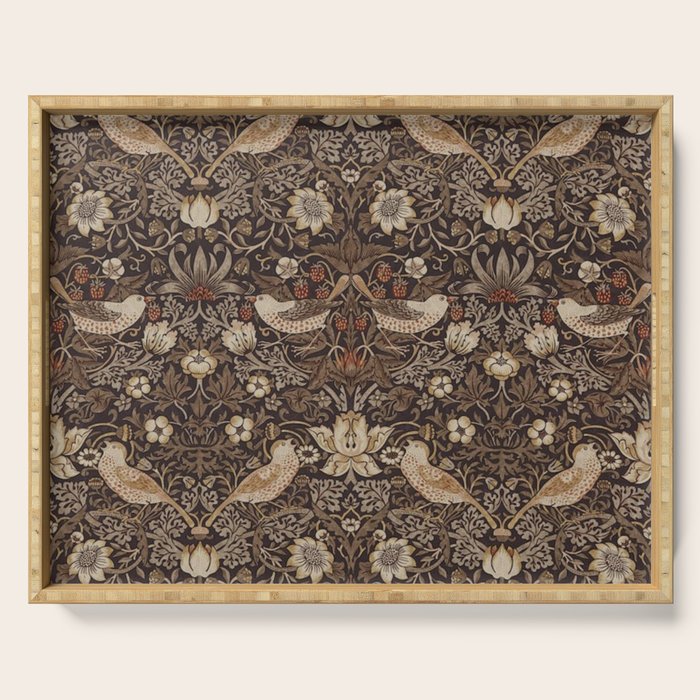 William Morris strawberry thief design Serving Tray Gallery Image 1