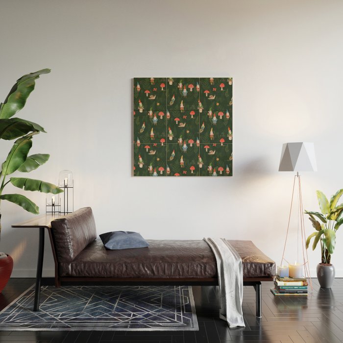 Woodland Gnomes Wood Wall Art Gallery Image 2