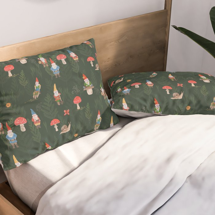 Woodland Gnomes Pillow Sham Gallery Image 2