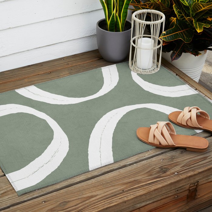 Abstract Lines I Outdoor Rug Gallery Image 2