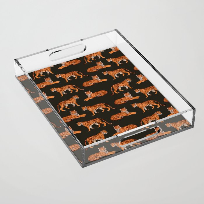 Tigers - Charcoal Black Acrylic Tray Gallery Image 1