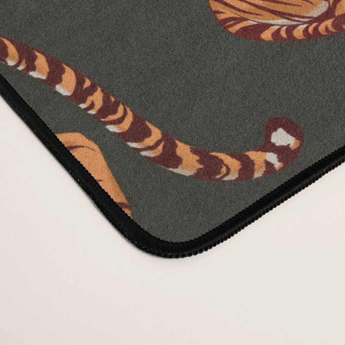 Tigers - Charcoal Black Desk Mat Gallery Image 4