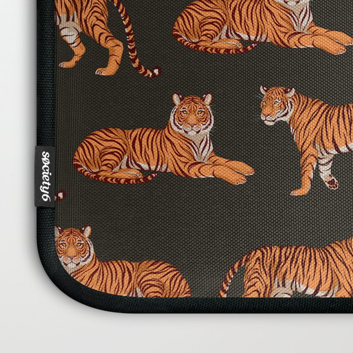 Tigers - Charcoal Black Laptop Sleeve Gallery Image 3