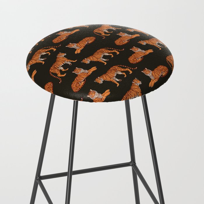 Tigers - Charcoal Black Stool Gallery Image 2
