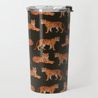Tigers - Charcoal Black Travel Mug Gallery Image 2