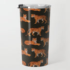 Tigers - Charcoal Black Travel Mug Gallery Image 3