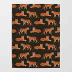 Tigers - Charcoal Black Poster Gallery Image 4