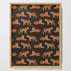 Tigers - Charcoal Black Serving Tray Gallery Image 1