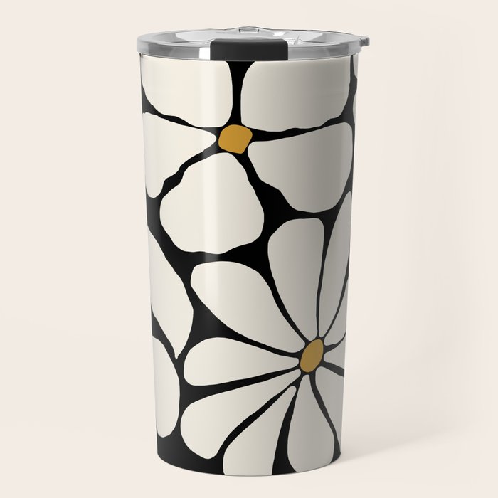 Wild Bloom - neutrals Travel Mug Gallery Image 1