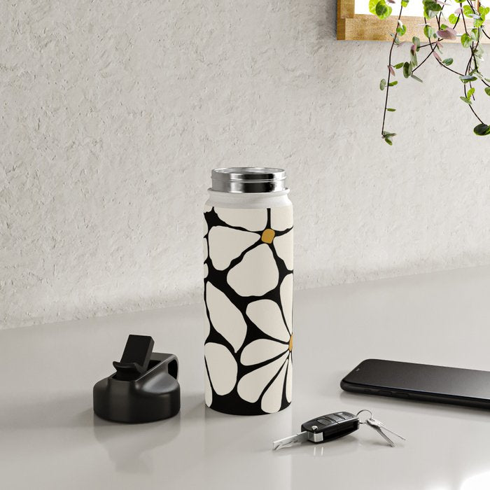 Wild Bloom - neutrals Water Bottle Gallery Image 4
