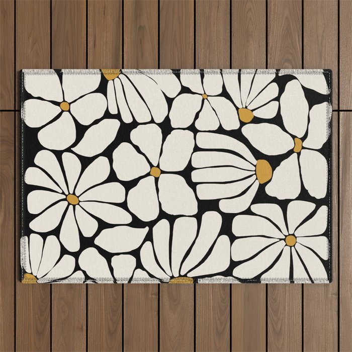 Wild Bloom - neutrals Outdoor Rug Gallery Image 1