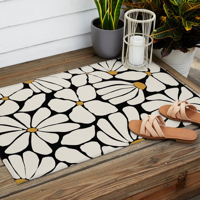 Wild Bloom - neutrals Outdoor Rug Gallery Image 2