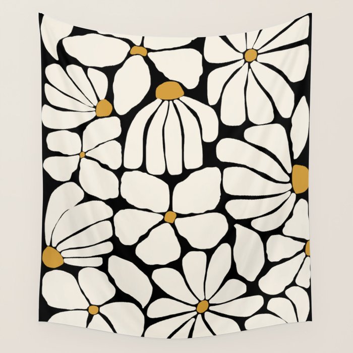 Wild Bloom - neutrals Wall Tapestry Gallery Image 1