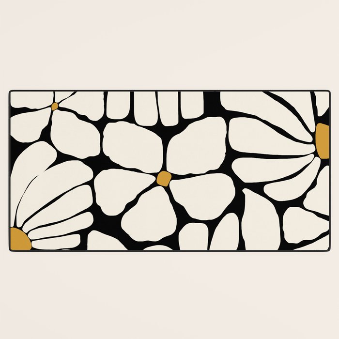 Wild Bloom - neutrals Desk Mat Gallery Image 3